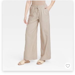 NWT Linen Wide Leg Pants